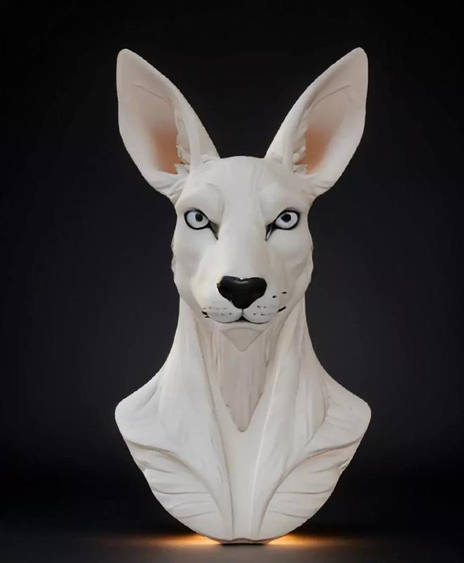 Caracal Bust 3D Model - STL Printable Wildlife Animal