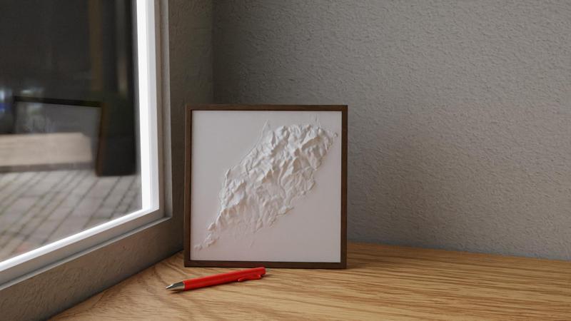 Isle of Man - Tourist Trophy Island in relief