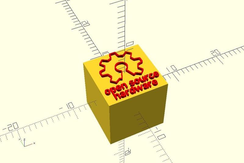Open Source Hardware logo module for OpenSCAD