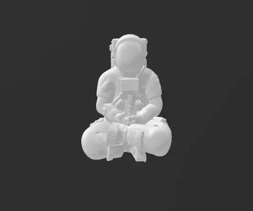 Astronaut meditating