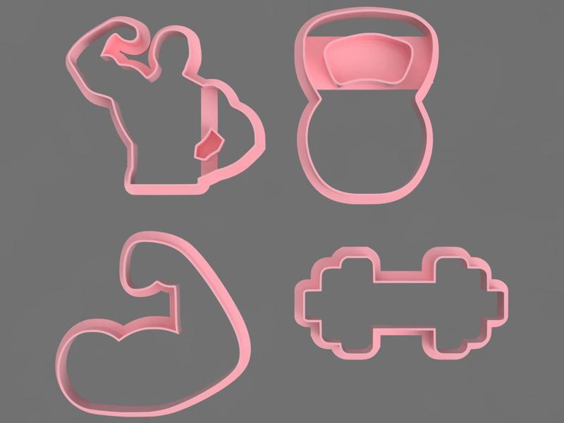 MINI COOKIE AND FONDANT GYMNASIUM CUTTERS