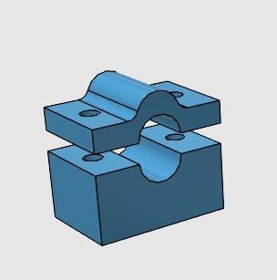 1/2" hose or tube block mount.