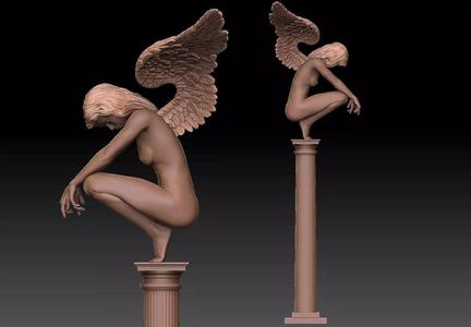 beautifully Angel on Column