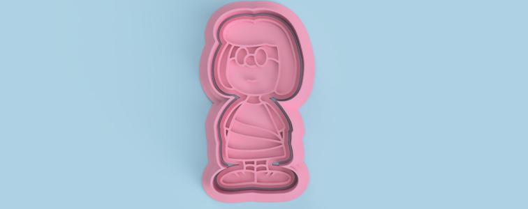 Marcie Snoopy cookie cutter (Marcie cookie cutter)
