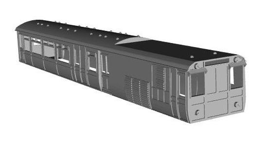 LNWR Siemens motor coach (AC modified- alternative2) 1/100 scale