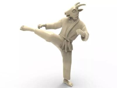 Goat Roundhouse Kick