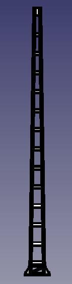 Overhead line DB flat mast C100 1:32 7 meters