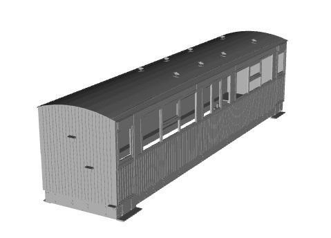 Tralee and Dingle bogie composite 18T 1/87 scale