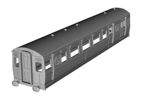 District Railway LTSR Brake 3rd Coach 1/100 scale