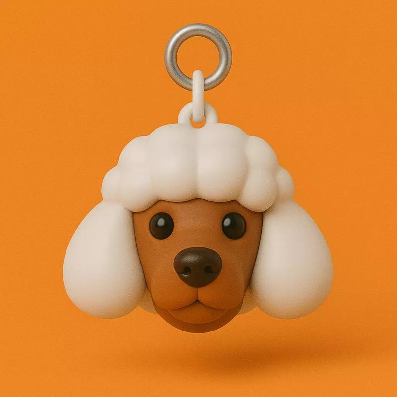 Poodle Llavero 3D Plastico STL