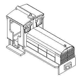 Schneider i/c loco (60cm gauge) 1/76 scale