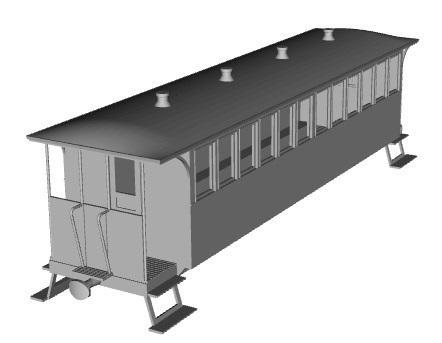 CF de Camargue 2nd Class Coach 1/100 scale