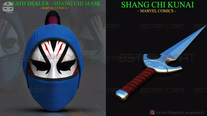 Death Dealer Mask - Death Dealer Kunai - SHANG CHI Legend  3D Model Collection