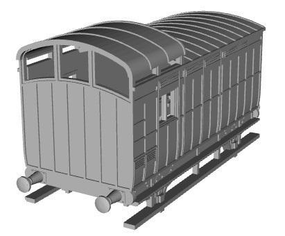 KESR/NLR 18ft 6in luggage brake coach 1/32 scale