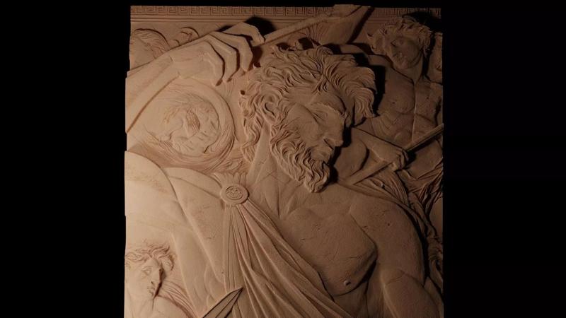 Percy Jackson CNC 3d Print High Relief Sand Casting