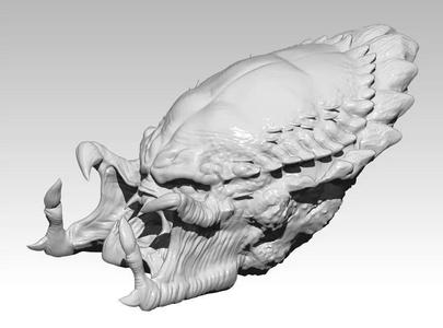 Detailed Monster Head