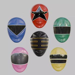 SET of 6 Zeo Ohranger Helmet Wearable Cosplay Helmet