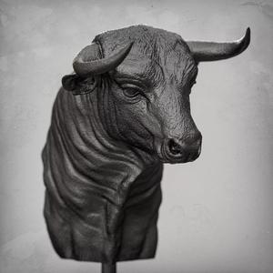 Spanish Fighting Bull Bust