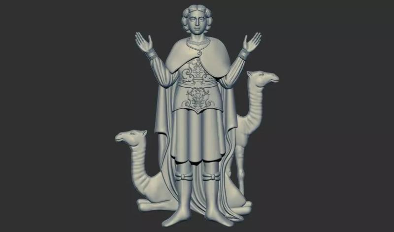 St Mina Egypt Saint Menas of Egypt 3d printable model cnc