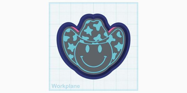 Smiley face cow print