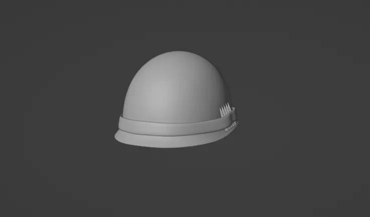 Military styled helmet with bullets and band