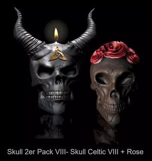 2-Pack- 30 Percent- Skull Celtic  Skull Rose