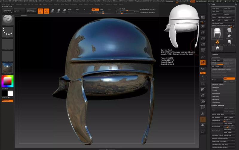 Roman helmet-3d print model