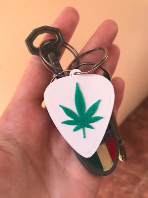 WEED PLECTRUM KEYCHAIN
