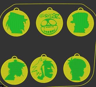 gorillaz keychain pack