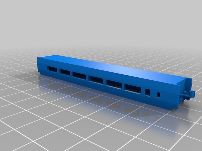 TGV Sud-Est Trailers R1 to R8 in HO scale and 3D printed by TerranRailways