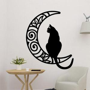 Cat With Moon 2D Decor