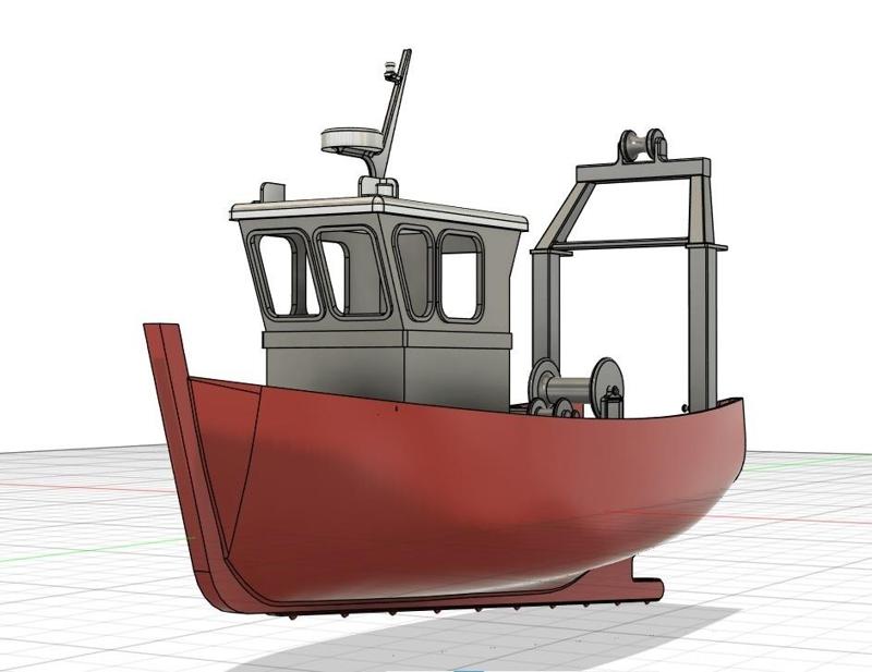 small RC trawler