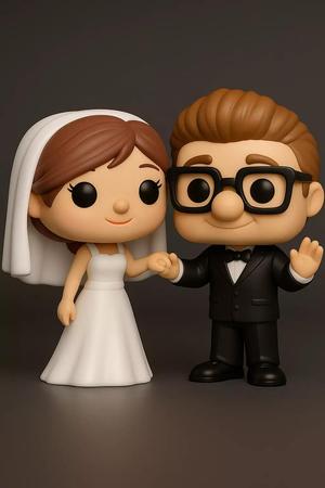 Funko Pop Up Carl and Ellie 3d Model