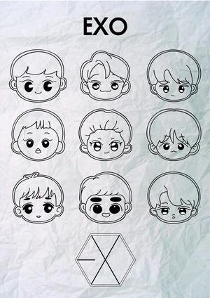 Exo Boy Band Cookie Cutter Set