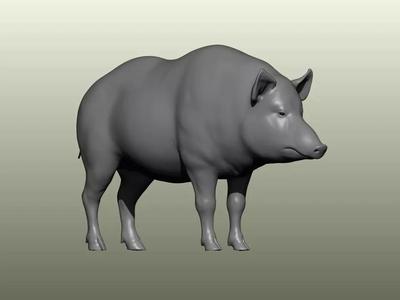 Hog Figure for 3D Printing