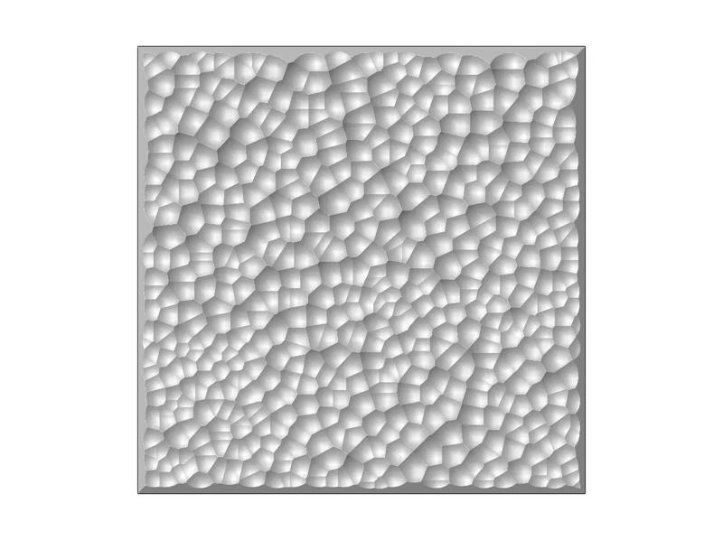 Hammered texture panel relief