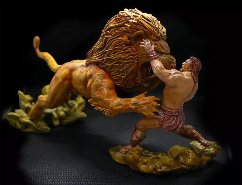 HERCULES FIGHTING THE NEMEAN LION