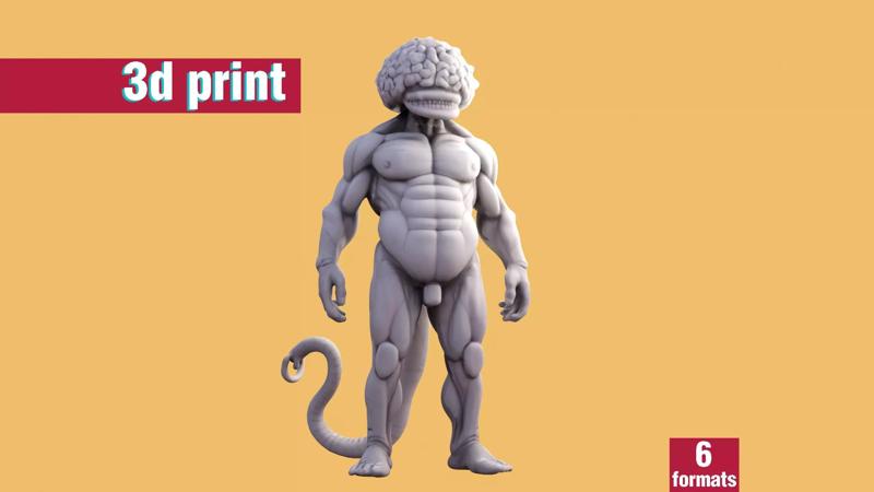 human mutant with a big brain