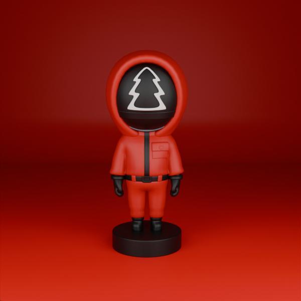 Christmas Tree Ornament & Desk Figurine Squid Games Soldier