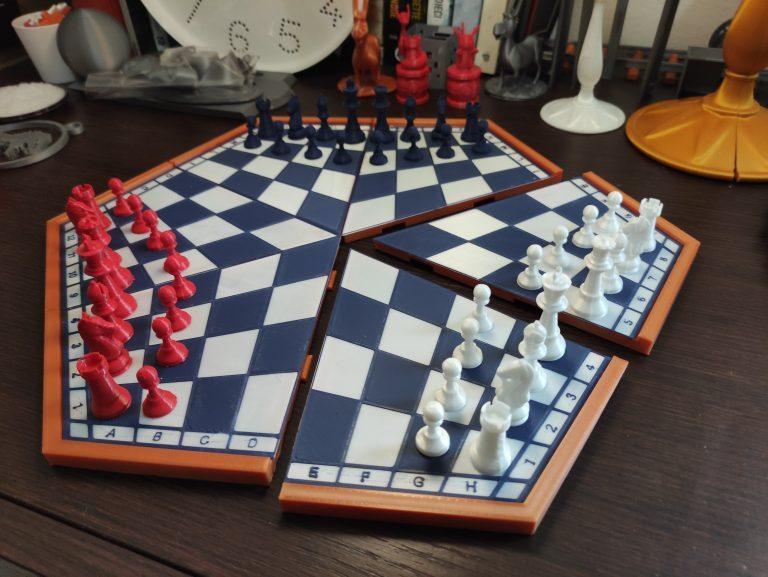 Chessboard for 3 people