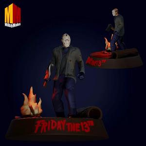 Jason Voorhees campfire diorama