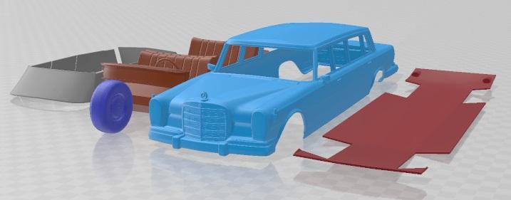 Mercedes Benz 600 W100 Pullman 1964 Printable Car