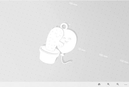 Cactus and balloon pendant