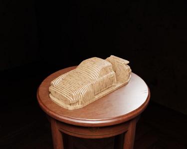 3D Printable Porsche 911 GT2 - Sliced Design with Base