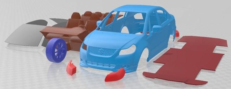 Suzuki SX4 Sedan 2008 Printable Car