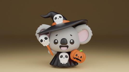 Halloween koala figure