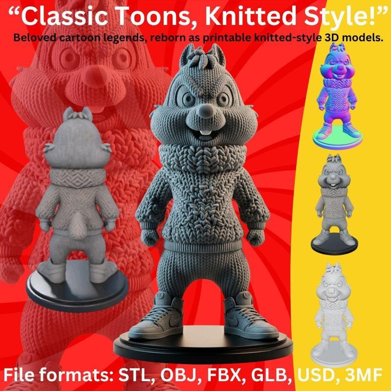 Theodore – Knitted Texture Cartoon Planter Model