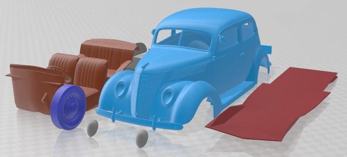 Ford V8 78-700A Standard Tudor 1937 Printable Car