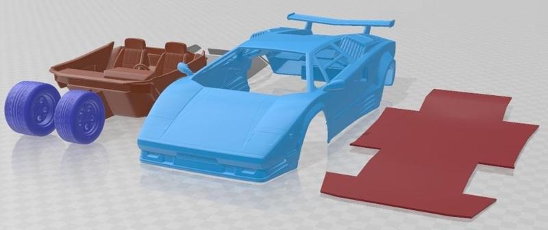 Lamborghini Countach LP 500 Anniversary Bonneville Printable Car