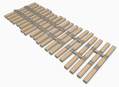On30 Code 100 "Crooked" Bridge Tie Strip